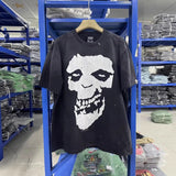 saint m t shirts s.m skull letter graphic crew neck pullover short sleeve t-shirt