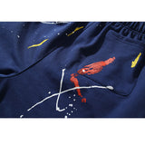 Gallery Dept Shorts Hand Painted Graffiti Ink Splashed Alphabet Casual Shorts