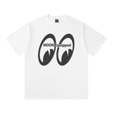 saint m t shirts s.m eye letter graphic crew neck pullover short sleeve top