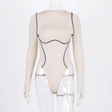Women Jumpsuit Autumn Long Sleeve round Neck Seamless Jumpsuit (Hawthaw0412)