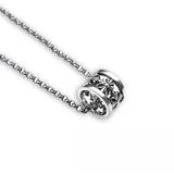 Chrome Hearts Necklace Thai Silver Circle Cross Pendant for Men and Women