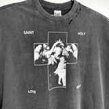 saint m t shirts s.m vintage oil painting pattern pullover casual tank top