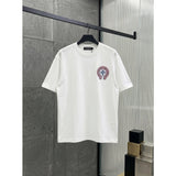 Ch hip-hop t shirts ch short-sleeved classic sanskrit horseshoe printingloosecasualpure cotton american heavy weight