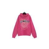 Sp5der Hoodie Cobweb Puff Print Pure Cotton