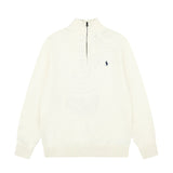 Rl ralph lauren pony half-zip wool sweater - couple's casual knit turtleneck top - autumn/winter relaxed fit