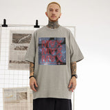 Men T Shirt Graffiti Casual Short-Sleeved T-shirt Men and Women Retro