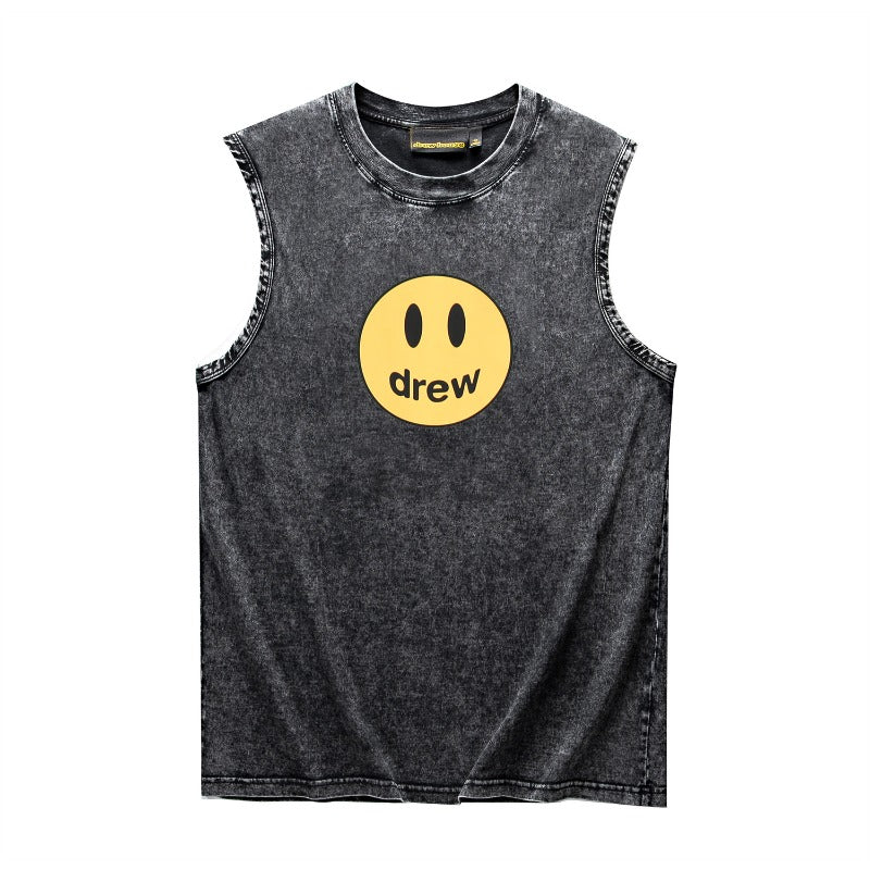Drew house tshirt r d@ew classic letter heavyweight washed tank top