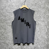 Amiri tank top stereoletter digital printing
