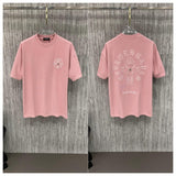Ch hip-hop t-shirts: ch cro's spring/summer hot-selling cross appliqué embroidered short-sleeve men's t-shirt, couple style, high street fashion