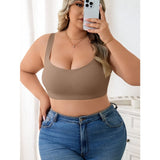 Full figure bra seamless push-up thin style