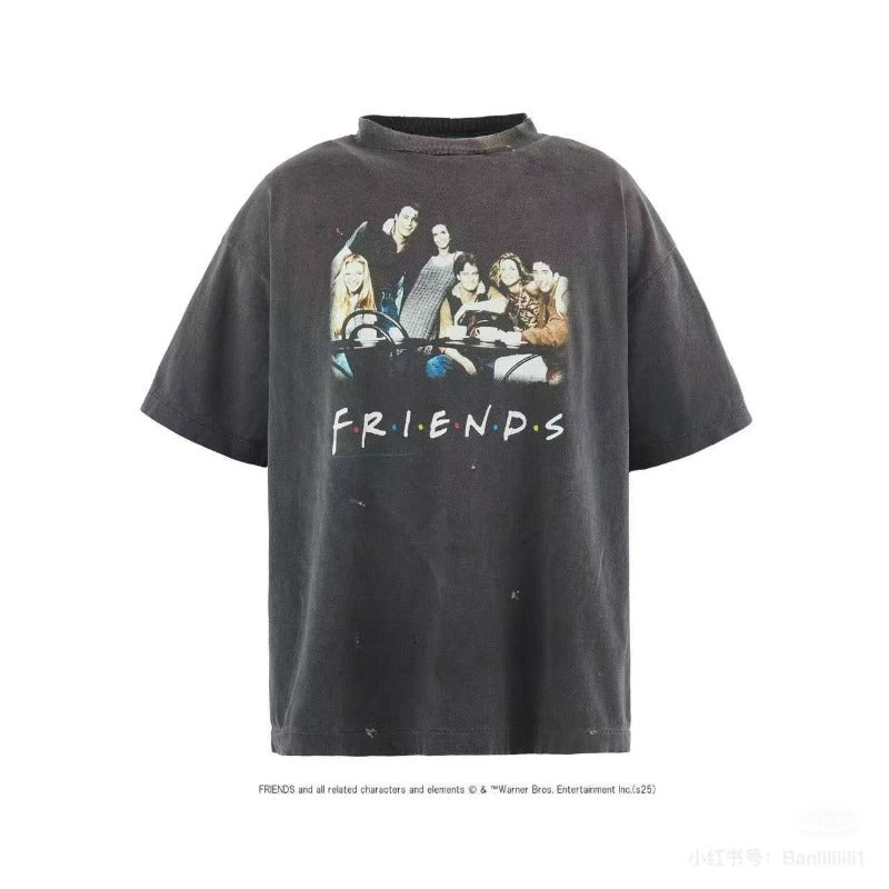 saint m t shirts s.m. friends graphic crewneck short sleeve tee