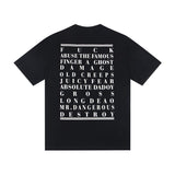 saint m t shirts s.m character & letter graphic crew neck short sleeve tee