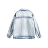 Unisex Jacket Retro Washed Denim Jacket Loose High Street Denim Jacket