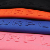 Purple Brand Hoodie Letter Same Color Embroidered Male and Female Couples Wear Hoodie Sweater