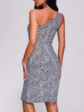 Women's Evening Dress Leopard Print Dress Hip Skirt Sexy Dress Evening Dress