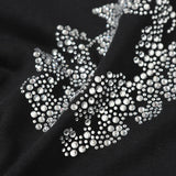 Denim Tears T shirt & Shorts 2 Piece Set Rhinestones