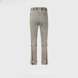 MIJKO Men's Vintage Pants MIJKO Men's and Women's Button-Trimmed Small Foot Jeans