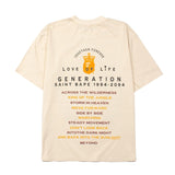 Hip-hop t shirts american high street half sleeve gorilla face printing washed distressed retroloose short sleeve t-shirt