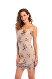 Women Evening Gown Sexy Sequined Mini Dress