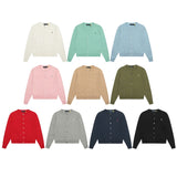 Rl ralph lauren sweet autumn/winter wool cardigan - single-breasted macaron color knit crewneck
