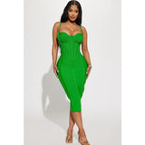Women Dresses Green Bandage Dress Party Dress (Ont0408)
