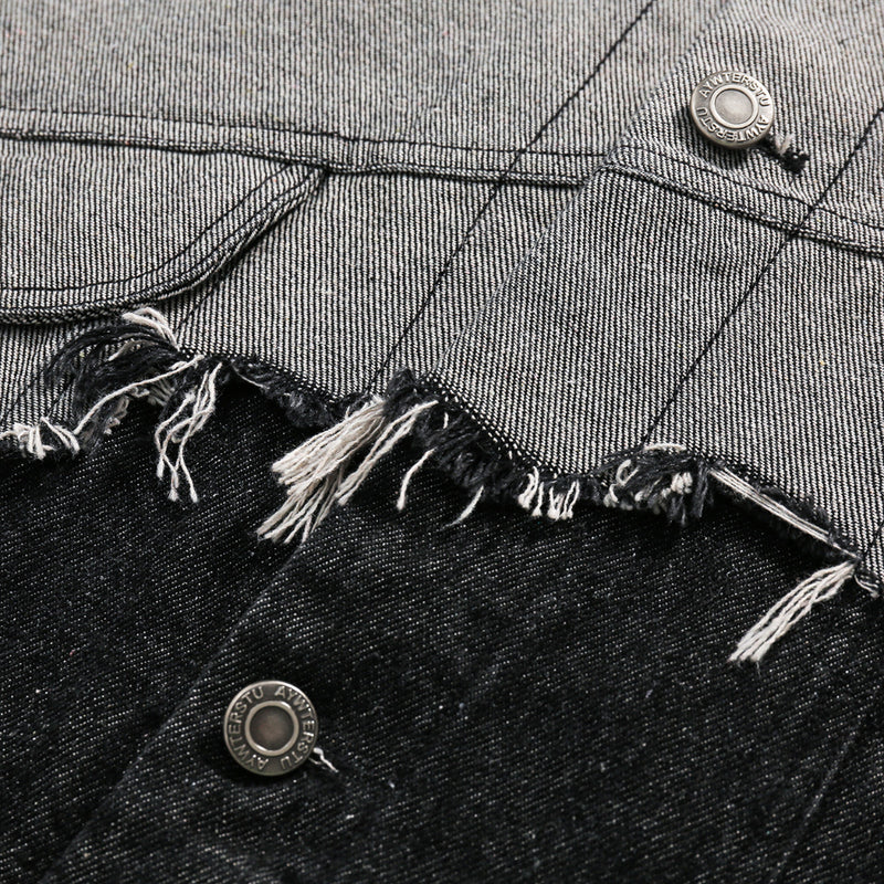 Unisex Jacket Denim Jacket Loose Lapels Denim Coat