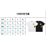 Drew house t shirt d@ew small smiley face pattern round neck pullover short sleeves