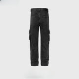 MIJKO Men's Vintage Pants MIJKO trousers men's and women's straight wash water old jeans