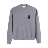 Ami aheoine classic heartwembroider round neck couplelong sleevessweatshirtcasualfall and winterpulloverloose