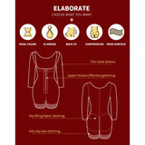 Shapewear bodysuit long sleeves waist and abdomen tightening