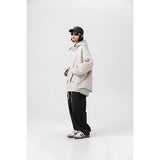 Unisex Jacket Vintage Sports Jacket for Men and Women Same Style Shell Jacket Loose Hooded Coat