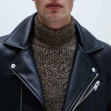 Men Motorcycle Jacket Faux Leather Motorcycle Jacket Coat 1966/300