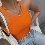 Women Jumpsuit U-Collar Jumpsuit Knitted