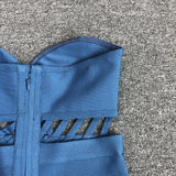 Women Evening Dress Summer Sexy Hollow out Bandage One-Piece Dress