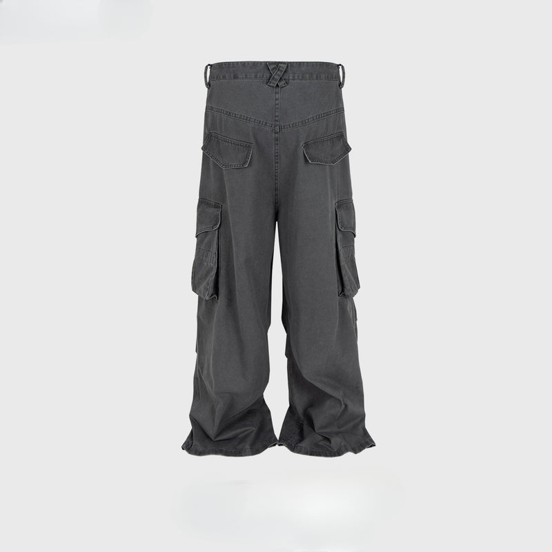 MIJKO Men's Vintage Pants MIJKO Men's Women's Vintage Washed Trousers Casual Pants