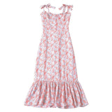 Women Dresses Summer Vintage Small Floral Slim-Fit Suspenders Dress (Xds0414)