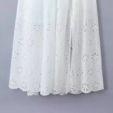 Women Dresses Summer Square Collar Embroidery Backless Dress Sexy Dress (Xds0414)