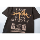 Travis Scott T Shirts Cactus Jack x Utopia Tour Utopia joint short sleeve