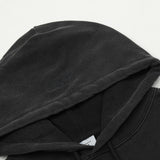 Vetements Hoodie Vintage VTM Worn Looking Washed-out Black Lucky 777 Letters Loose Hoodie Sweatshirt