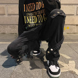 Men Jeans Autumn Retro Baggy Straight Trousers