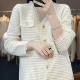 Women Knitwear Autumn and Winter V-neck Tassel Sweater Loose Knitted Cardigan