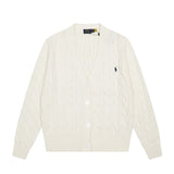 Rl small malaf v neckknittingoutwear macaron color fall and winter single-breasted couple cardigan woolen jacket