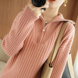 Women Knitted Pullover Autumn and Winter Sweater Turtleneck Sweater Slim Top