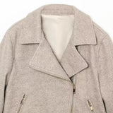 Women Woolen Coat Autumn New Zipper and Lapel Short Jacket