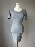 Women Dresses Summer Short Sleeve Dress Sexy Hip Skirt round Neck Skirt