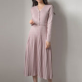 Women Maxi Dress Autumn and Winter Knitting Long Dress