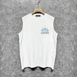 Amiri tank top bone crack star print