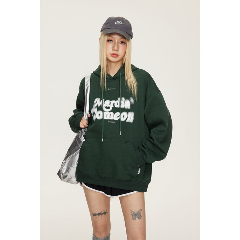Unisex Jacket Retro Hooded Sweater Loose Spring and Autumn Coat