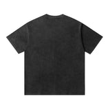 saint m t shirts s.m. face letter graphic crew neck pullover short sleeve t-shirt