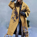 Women Trench Coat Autumn Long Sleeve Turn-down Collar Coat